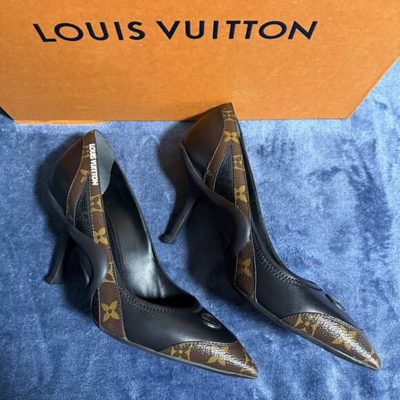 NIB Louis Vuitton Archlight Pump Monogram Stiletto Heel Pointed Toe 38 (US 8) - Picture 6 of 14